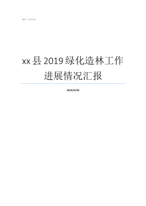 xx县2019绿化造林工作进展情况汇报2019北京找绿化工