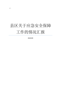 应急安全保障情况汇报县区