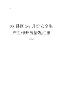 情况汇报安全生产工作某县