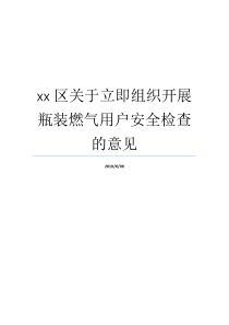 组织开展安全检查燃气意见