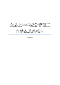 工作情况全县上半年应急