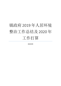 镇政府人居工作总结环境整治