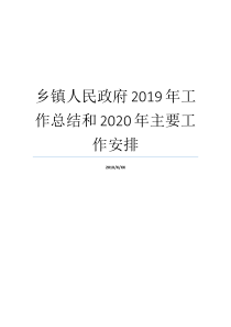 工作总结乡镇人民政府安排