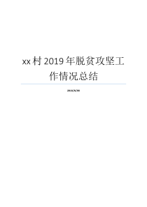 脱贫攻坚工作情况
