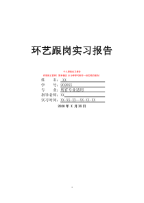 环艺跟岗实习报告