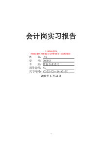 会计岗实习报告
