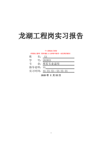 龙湖工程岗实习报告