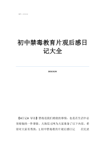 天下无毒的主要内容初中禁毒教育片观后感日记大全