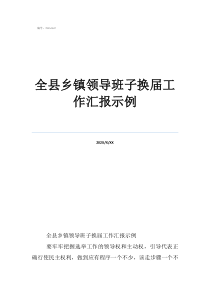 赣县区乡镇换届公示全县乡镇领导班子换届工作汇报示例