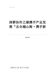 深耕协作之缘携手产业发展“志合越山海·携手新