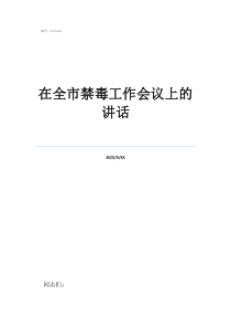 禁毒宣讲活动讲话稿在全市禁毒工作会议上的讲话