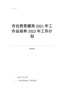 国土资源个人工作总结市自然资源局2021年工作总结和2022年工作计划
