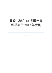 县委书记在县国土局领导班子2017年度民