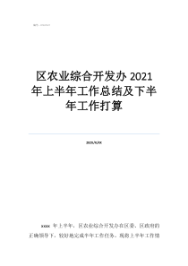 农业工作总结范文区农业综合开发办2021年上半年工作总结及下半年工作打算