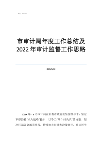 物业工作总结及工作计划市审计局年度工作总结及2022年审计监督工作思路