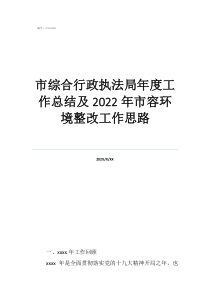 城管局和执法局的区别市综合行政执法局年度工作总结及2022年市容环境整改工作思路