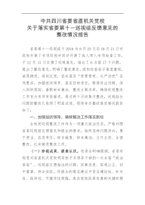 关于落实省委第十一巡视组反馈意见的整改情况报告