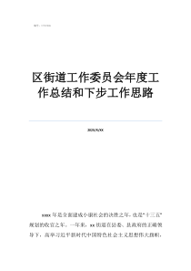 销售工作总结及工作计划区街道工作委员会年度工作总结和下步工作思路