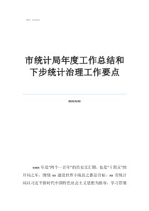 2020年区统计局年重点工作计划市统计局年度工作总结和下步统计治理工作要点