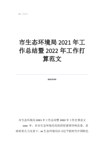 环境部工作总结与计划市生态环境局2021年工作总结暨2022年工作打算范文