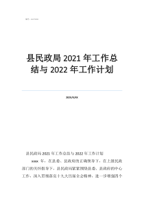 民政办工作人员工作总结县民政局2021年工作总结与2022年工作计划