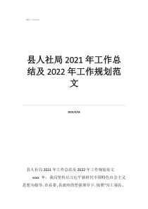 规划局个人工作总结县人社局2021年工作总结及2022年工作规划范文