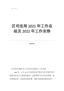 乡镇司法所工作总结区司法局2021年工作总结及2022年工作安排