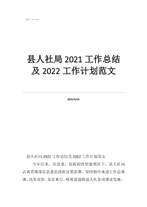 县人社局2021工作总结及2022工作计划范文