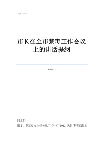 禁毒禁赌会议内容市长在全市禁毒工作会议上的讲话提纲