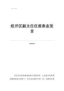 油库副主任表态发言经开区副主任任前表态发言