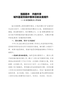 村党建工2020年X区党建亮点工作总结