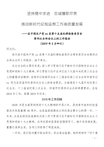 纪委报告2019年纪委工作报告