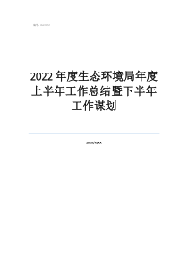 公司生态环保工作总结2022年度生态环境局年度上半年工作总结暨下半年工作谋划