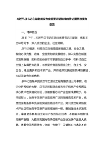 总书记在湖北武汉考察重要讲话精神的传达提纲及贯彻意见docx