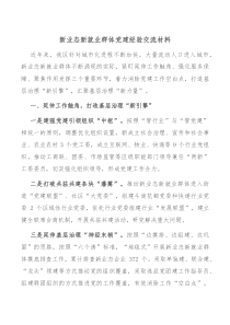 新业态新就业群体党建经验交流材料docx