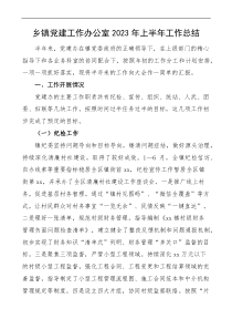 半年总结2023年上半年工作总结党建办工作汇报docx