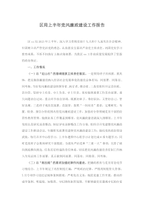 区局上半年党风廉政建设工作报告docx