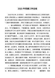 2023年党建工作总结docx