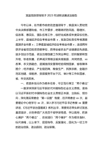 某县党政领导班子2023年述职述廉述法报告docx