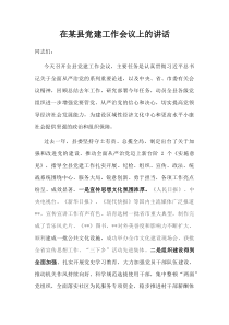 在某县党建工作会议上的讲话docx