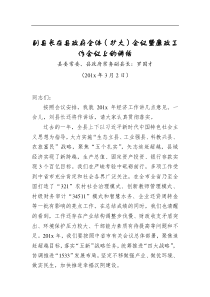 副县长在县政府全体（扩大）会议暨廉政工作会议上的讲话