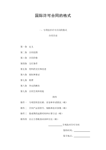初创公司企业国际许可合同的格式