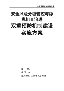 企业双控机制实施方案