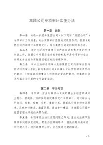 集团公司专项审计实施办法