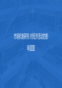 市场机制研究-对经济活动的影响层面