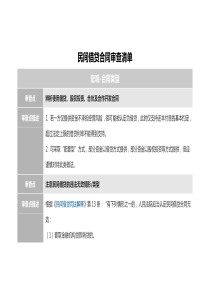 民间借贷合同审查清单