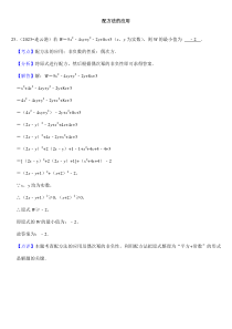 2024年初中升学考试专题复习数学总复习（按知识点分类）配方法的应用