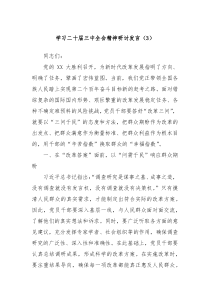 学习二十届三中全会精神研讨发言（3）