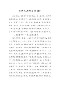 近三年个人工作总结（办公室）