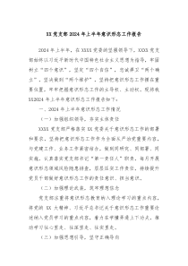 XX党支部2024年上半年意识形态工作报告